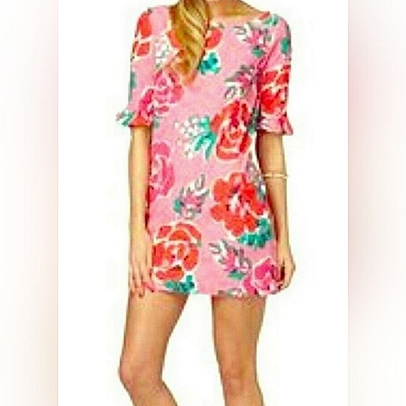 LILLY PULITZER A Thing Called Love Hottie Pink Somerset Cotton Dress. Small - Picture 1 of 9